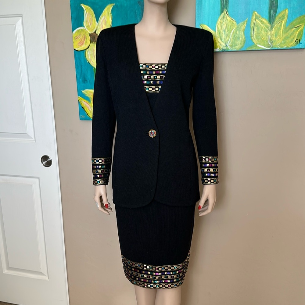 St John knit jacket and skirt
